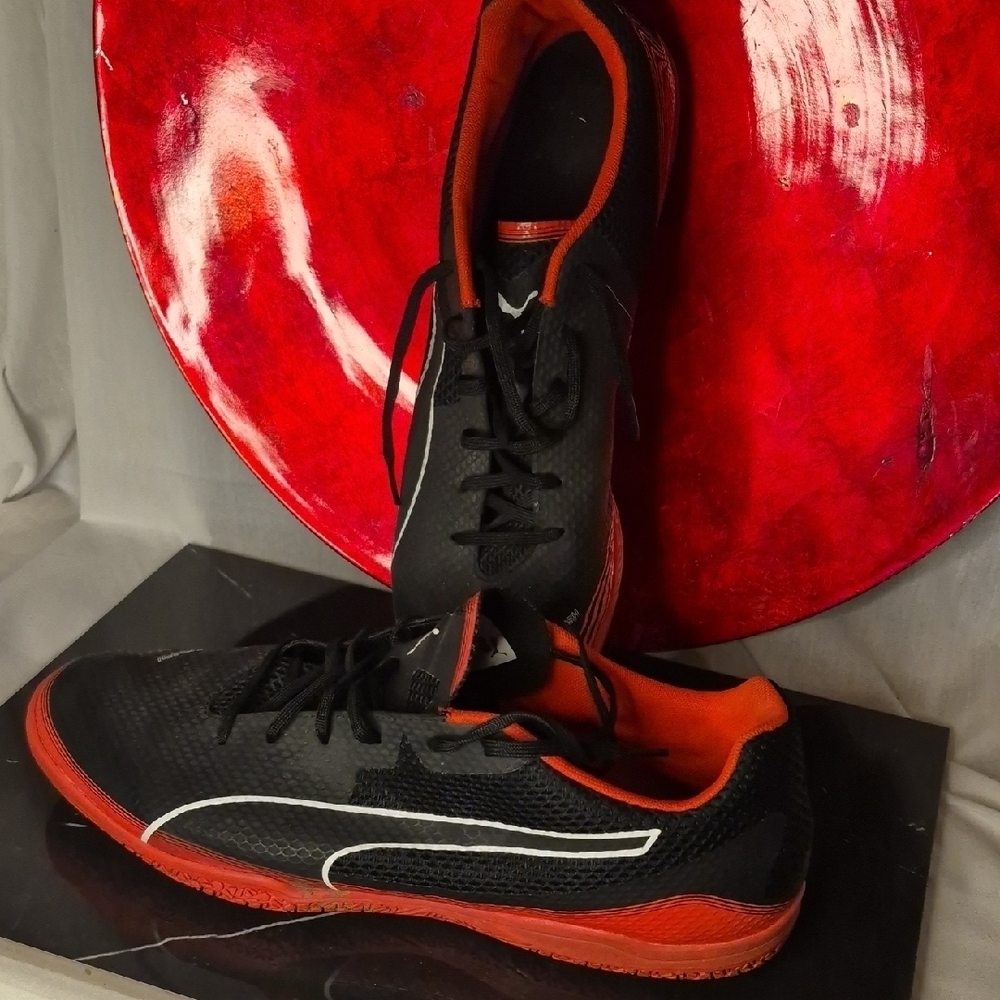 MS3- Men Puma Black and Red Athletic Sneakers - sz 13 - Picture 6 of 10